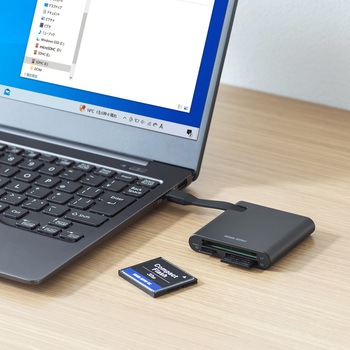 カードリーダー_USB TypeC_UHS-II対応SD4.0 サンワサプライ