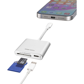カードリーダー_USB TypeC_USB PD充電対応 サンワサプライ