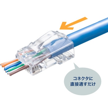 RJ-45コネクタ_CAT6A_貫通型 サンワサプライ