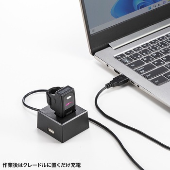 バーコードリーダー_2次元(Bluetooth)_リングタイプ サンワサプライ