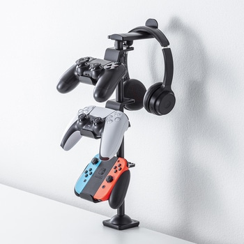 スタンド_ゲームコントローラー用_ヘッドフォンホルダー付き サンワサプライ