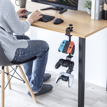 スタンド_ゲームコントローラー用_ヘッドフォンホルダー付き サンワサプライ