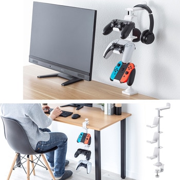 スタンド_ゲームコントローラー用_ヘッドフォンホルダー付き サンワサプライ