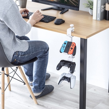 スタンド_ゲームコントローラー用_ヘッドフォンホルダー付き サンワサプライ