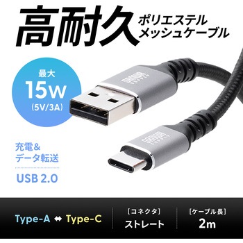 USBTypeC-Aケーブル_USB2.0 サンワサプライ