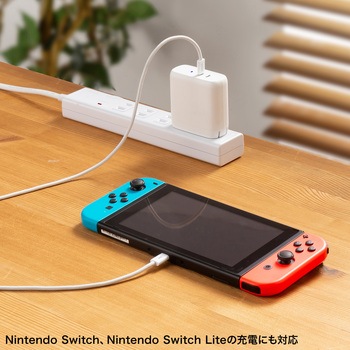 USBTypeCケーブル_USB2.0_シリコンメッシュ サンワサプライ