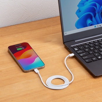 USBTypeCケーブル_USB2.0_シリコンメッシュ サンワサプライ