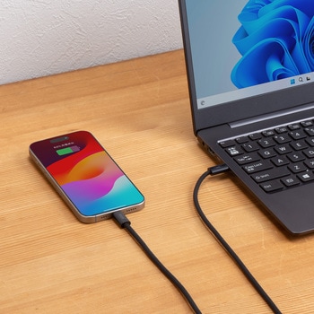 USBTypeCケーブル_USB2.0_シリコンメッシュ サンワサプライ