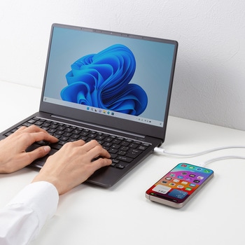 USBTypeCケーブル_USB2.0_シリコンメッシュ サンワサプライ