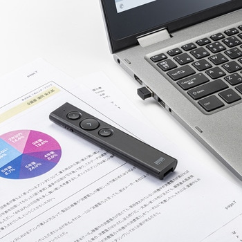 パワーポインター_USB_充電式 サンワサプライ