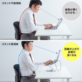 クーラーパッド_ノートパソコン用_スタンド型 サンワサプライ