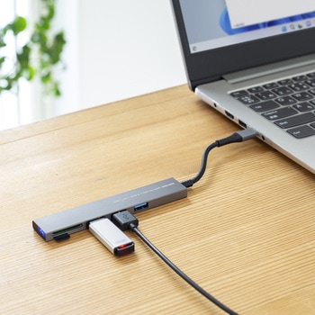 USBハブ_USB 5Gbps_カードリーダー付き サンワサプライ