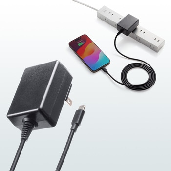 AC充電器_USB TypeC_ケーブル一体型 サンワサプライ