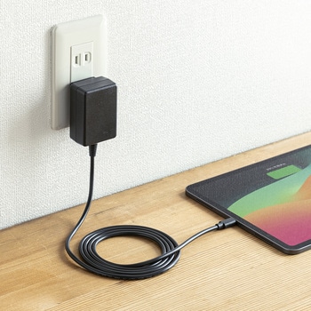 AC充電器_USB TypeC_ケーブル一体型 サンワサプライ