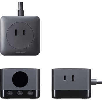 電源タップ_USB急速充電機能付き_GaN PD67W サンワサプライ