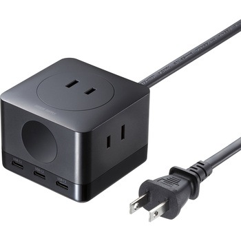電源タップ_USB急速充電機能付き_GaN PD67W サンワサプライ