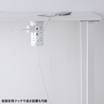 電源タップ_PD30W充電機能付き_タワー型 サンワサプライ