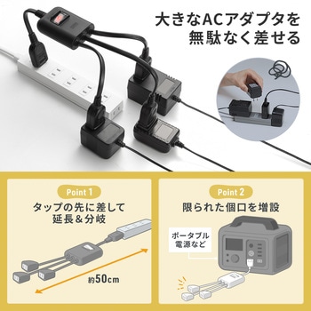電源延長コード_一括集中スイッチ付き サンワサプライ