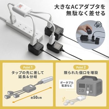 電源延長コード_一括集中スイッチ付き サンワサプライ