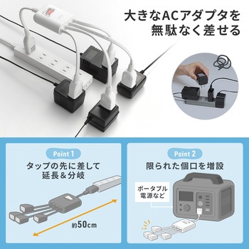 電源延長コード_一括集中スイッチ付き サンワサプライ