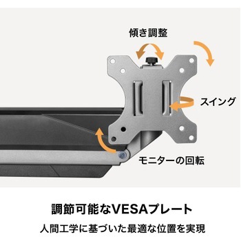 ヘビーデューティー 高耐荷重 シングルモニター ガススプリング式モニターアーム uniq(ユニーク)