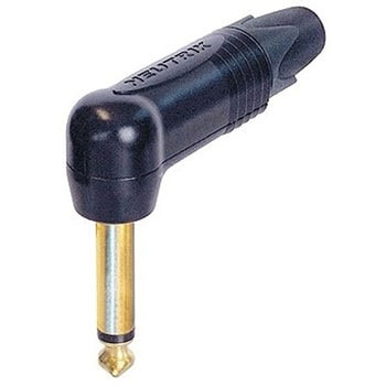 1/4"フォーンプラグ 金メッキ Xシリーズ ブラック L型 NEUTRIK