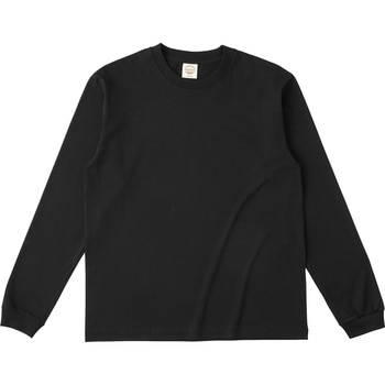 オーガニックコットンロングスリーブTシャツ(リブ有) ブラック M フェリック