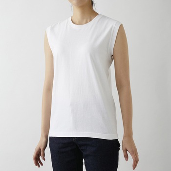 ウィメンズノースリーブTシャツ ディープブラック M フェリック