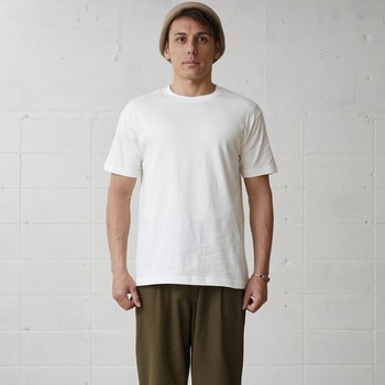 オーガニックコットンTシャツ ホワイト M フェリック