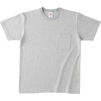 オープンエンド マックスウェイト バインダーネックポケットTシャツ ヘザーグレー M フェリック