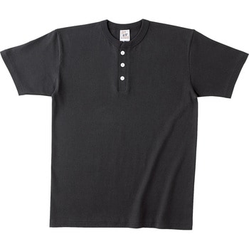 オープンエンド マックスウェイト ヘンリーネックTシャツ スミクロ L フェリック
