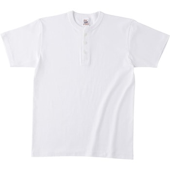 オープンエンド マックスウェイト ヘンリーネックTシャツ ホワイト M フェリック