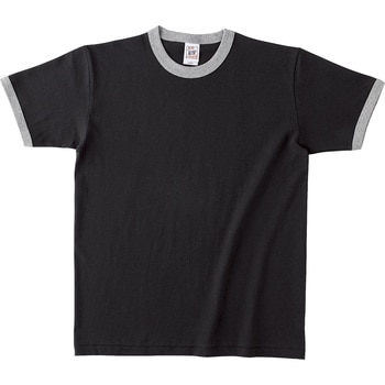 オープンエンド マックスウェイト リンガーTシャツ スミクロ/ヘザーグレー M フェリック