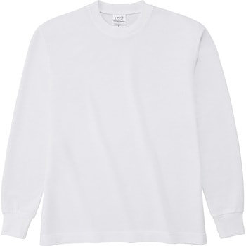 ハニカム長袖Tシャツ(リブ有) ホワイト M フェリック