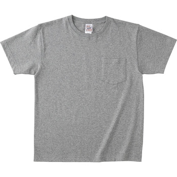 オープンエンド マックスウェイトポケットTシャツ ヘザーグレー S フェリック