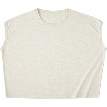 スリーブレスワイドTシャツ オートミール M フェリック