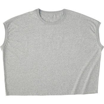 スリーブレスワイドTシャツ ヘザーグレー M フェリック
