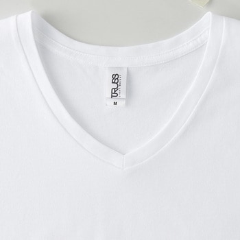 スリムフィットVネックTシャツ ホワイト XL フェリック