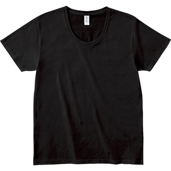 スリムフィットUネックTシャツ ブラック S フェリック