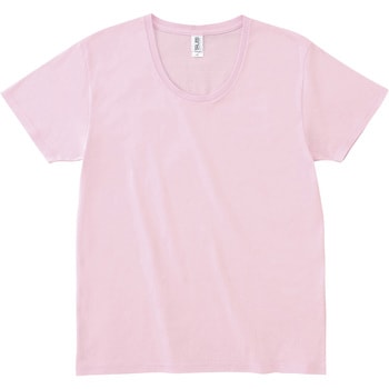 スリムフィットUネックTシャツ フロストピンク L フェリック
