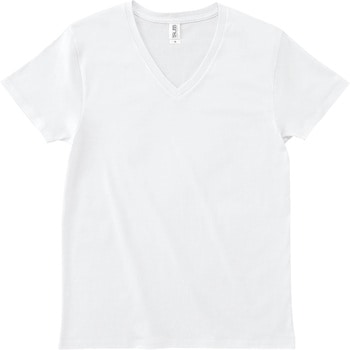 スリムフィットVネックTシャツ ホワイト XL フェリック