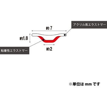 粘着付軟質隙間カバー 光モール