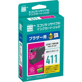 LC411M リサイクルインクカートリッジ マゼンタ(染料) エコリカ