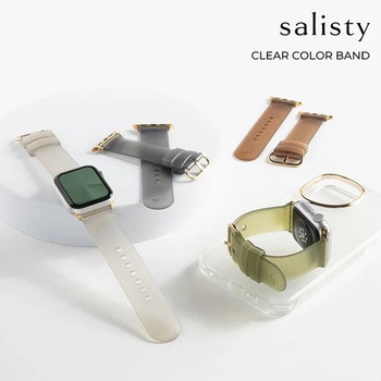 [Apple Watch Series 9/SE/8/7/6/5/4/3/2/1(38-41mm)専用]salistyクリアカラーバンド - salisty