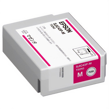 エプソン SJIC43P-M ラベルプリンター用 インクカートリッジ(マゼンタ) - EPSON