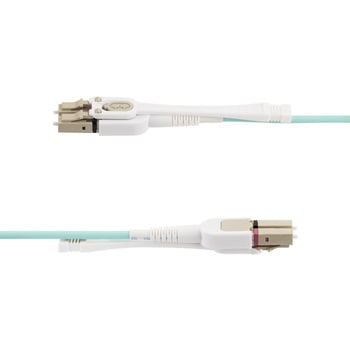 光ファイバーケーブル/OM4 マルチモード/LC-LC/UPCコネクター/2芯/LOMMF/VCSEL/100Gbps/低挿入損失/LSZH/ネットワーク通信用 オプティカル パッチコード StarTech.com