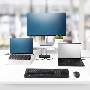 KVMスイッチ/2ポート/USB-C接続/シングルモニター/4K60Hz HDMI DP Altモード/2台同時USB 100W PD/Type-C USB4 Thunderbolt 3/4対応/PC パソコン CPU切替器 2台用 StarTech.com