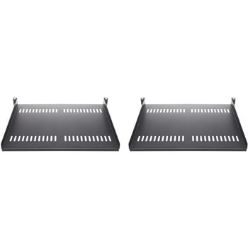 サーバーラック棚板/放熱スリット付きカンチレバートレイ/2枚組/19インチ 1U/耐荷重20kg/奥行き40cm/AV、データ、ネットワーク機器収納用 ラックマウント サーバー シェルフ StarTech.com