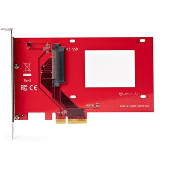 U.3 - PCIeアダプタカード/PCI Express 4.0 x4/2.5インチ U.3 NVMe SSD/SFF-TA-1001/標準プロファイル/増設 拡張 変換 インターフェースボード StarTech.com