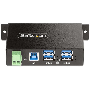 USBハブ/マネージドUSB/USB 3.2 Gen 1 Type-A(5Gbps)/産業用 メタル筐体/ESDレベル4保護機能/DINレール 壁面設置対応/高耐久 工業用 業務用 USB 3.0 3.1拡張ハブ StarTech.com